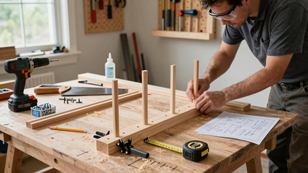 wooden fishing rod holder