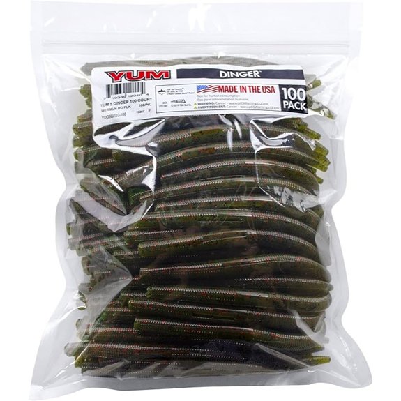 YUM Dinger Classic Worm Fishing Lure (100-Pack)