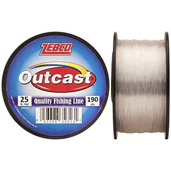 Zebco Outcast Monofilament Fishing Line 190-Yards 25-Pound