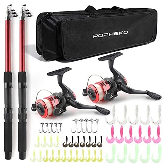 All-in-One 5.9FT Fishing Rod Reel Combo Collapsible Spinning Pole Set