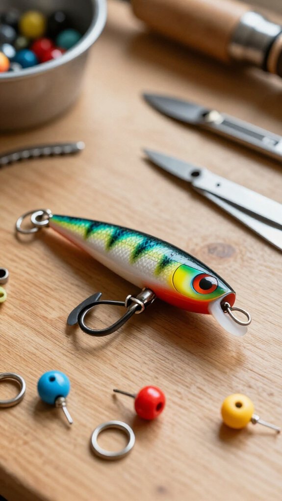 assembling spinner lure step