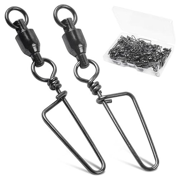 AGOOL Ball Bearing Fishing Swivels with Coastlock Snaps