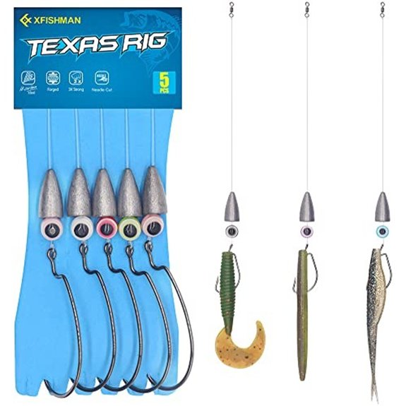 Texas Rigs Bass Fishing Leaders Kit (5pcs)