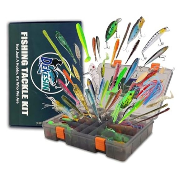 DEKESIN Complete Bass Fishing Lure Kit - 226pcs Freshwater Tackle Box Set