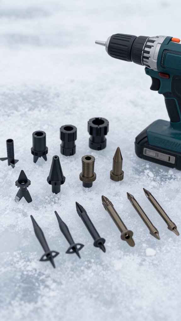 cordless drill ice auger conversion