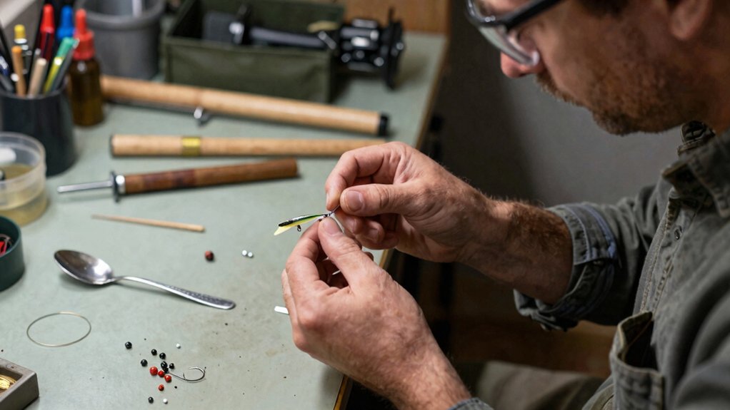 create homemade fishing spinner