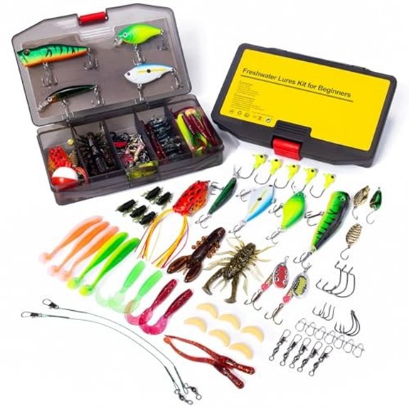 GOTOUR Fishing Lures Accessories Kit with Tackle Box