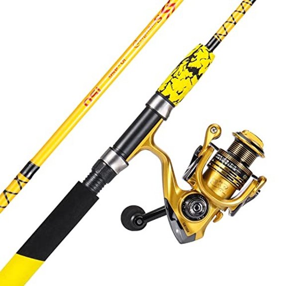 Sougayilang Spinning Reel and 2-Piece Fishing Rod Combo