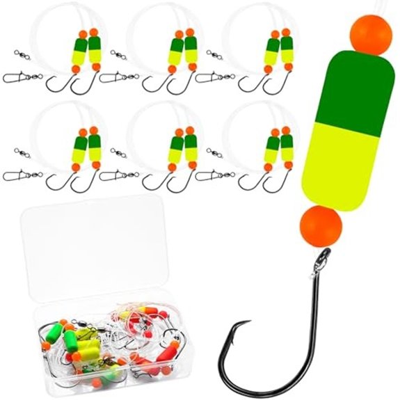Pompano Surf Fishing Rigs with Hooks & Floats (6-Pack)