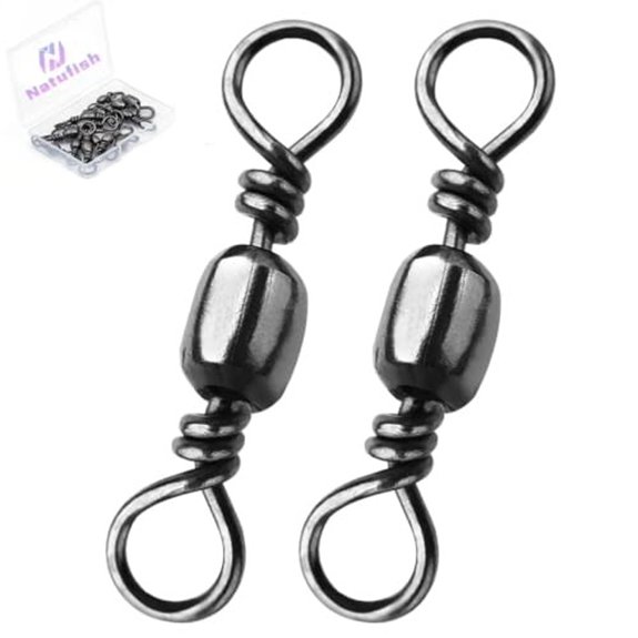Natufish Fishing Barrel Swivels (50/100-Piece)