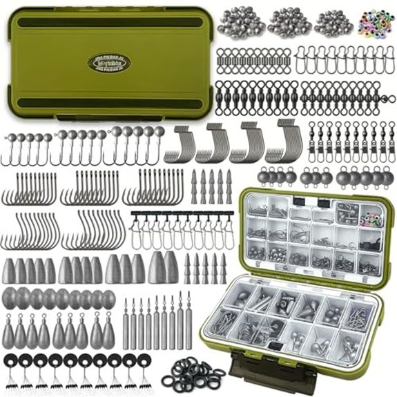 Fishing Accessories Tackle Box with Hooks & Sinkers
