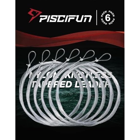 Piscifun Tapered Fly Fishing Leader 6-Pack