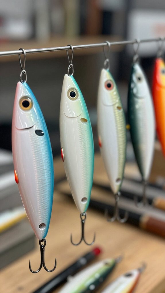 hang lures for drip free drying
