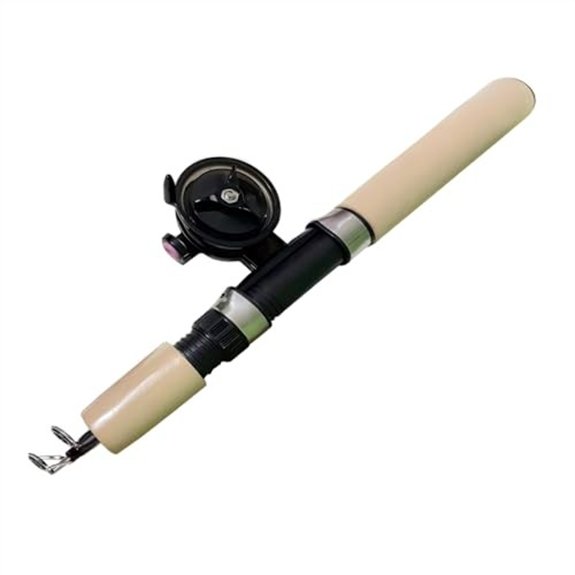 CJFNDFA Ice Fishing Rod and Reel Combo - 29.5 Inch
