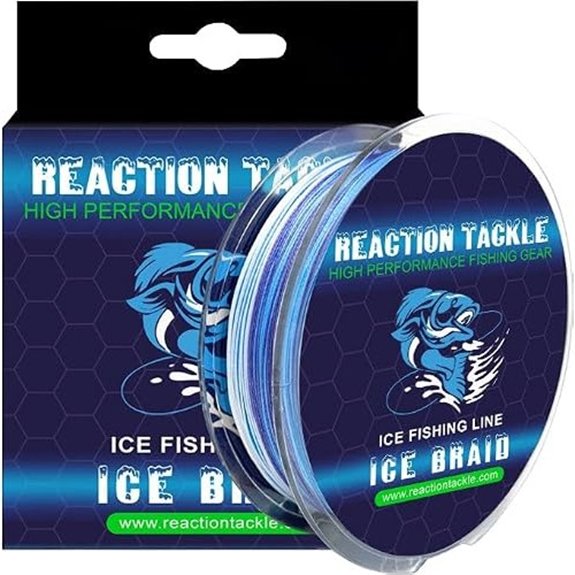 Reaction Tackle Ice Braid Fishing Line (150 Yards)