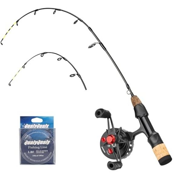 QualyQualy Inline Ice Fishing Rod and Reel Combo