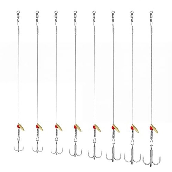 Soulchen Ice Fishing Tip Up Leader Rig Set (8 Pcs)