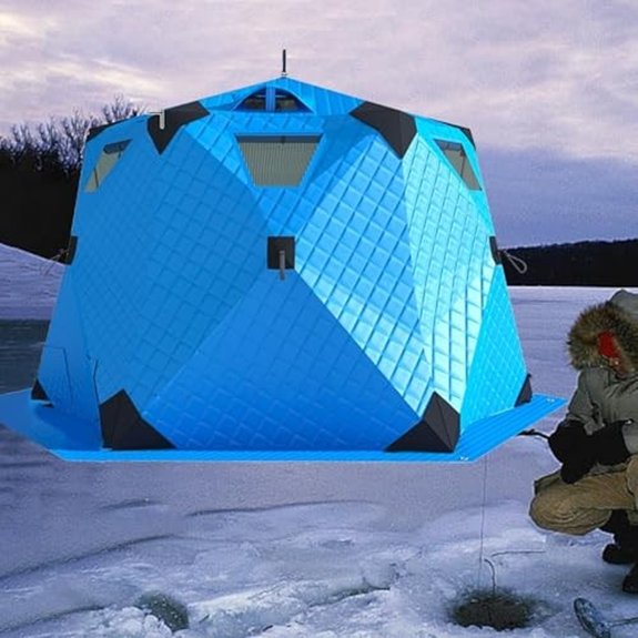 XQZMZSCP Portable Insulated Ice Fishing Shelter with Stove Jack