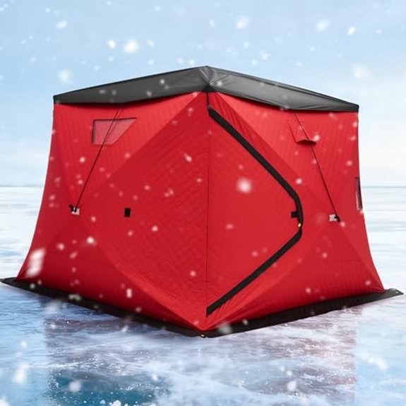 Albott Insulated Pop-Up Ice Fishing Tent for 4-5 Person