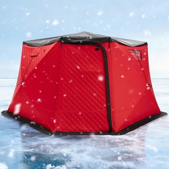 Albott Insulated Pop-Up Ice Fishing Tent for 6-8 Person