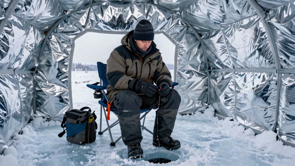 insulation keeps ice shelter warm