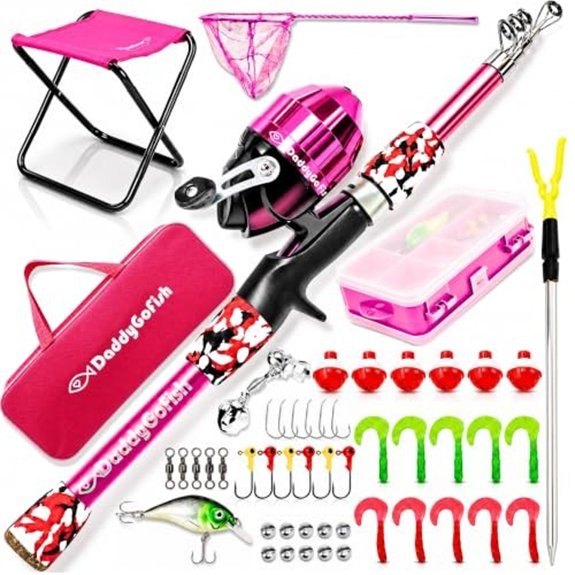 Kids Fishing Pole for Boys & Girls Age 3-12 Toddler Fishing Pole Gift Set