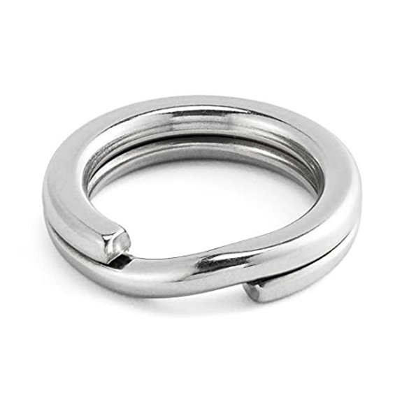 Alwonder 100-Pack Stainless Steel Fishing Split Rings