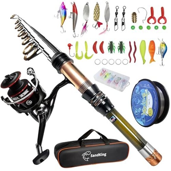 Carbon Fiber Telescopic Fishing Rod and Reel Combo