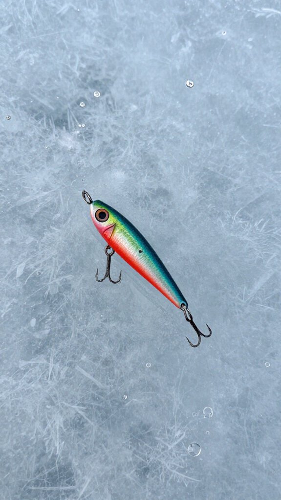 lure testing in ice water
