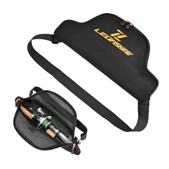 LEOFISHING Portable Fishing Rod and Reel Case Bag