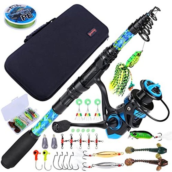 Sougayilang Telescopic Fishing Rod and Reel Combo