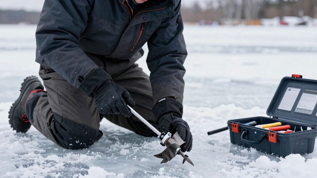replacing ice auger blades