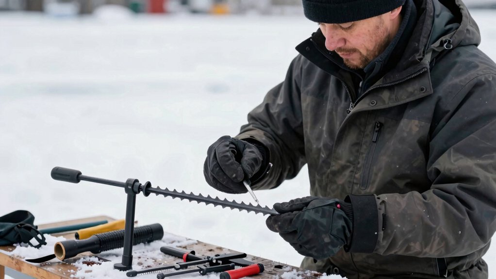 safe auger blade sharpening