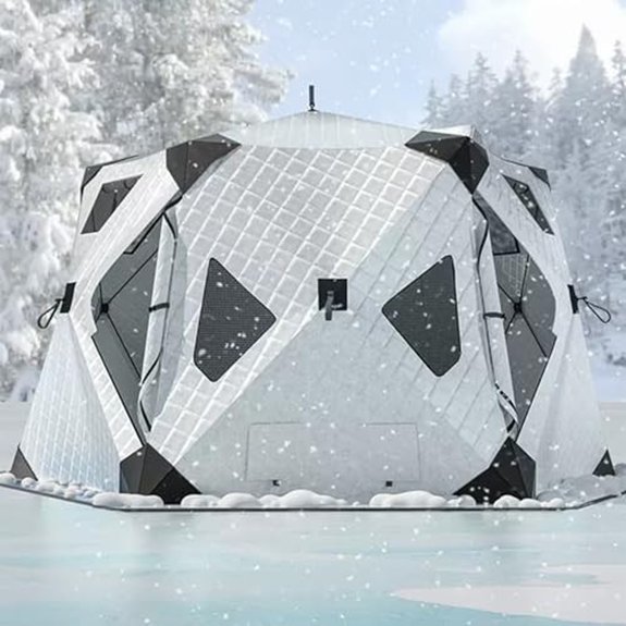 XQZMZSCP Insulated Ice Fishing Shelter (Silver)