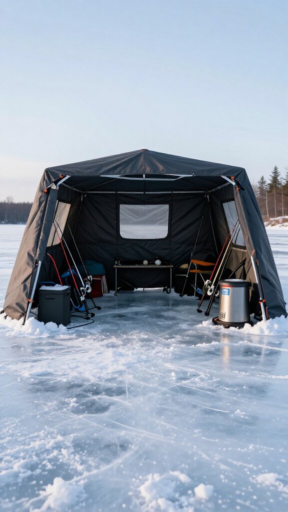 spacious safe fishing shelter
