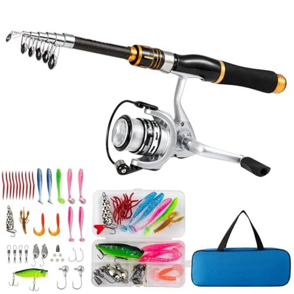 Richary Telescopic Fishing Rod and Reel Combo (5.2ft)
