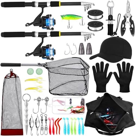 LaRandom Telescopic Fishing Rod and Reel Combo (6.89ft)