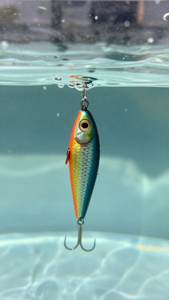 testing lure performance in water