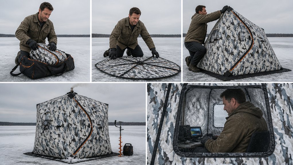 top single person ice shelters