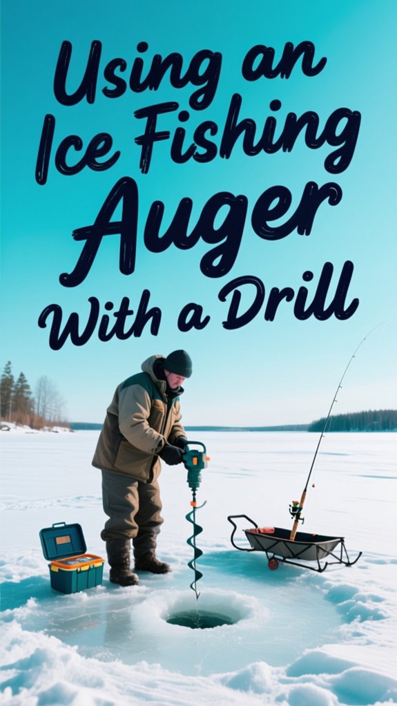 How to Use an Ice Fishing Auger With a Drill