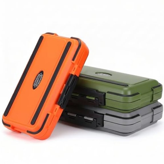 Small Tackle Box Organizer 3 Pack Waterproof Double-Sided Fishing Lure Box