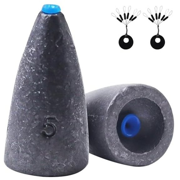 CWSDXM Worm Fishing Weights with Soft Plastic Insert